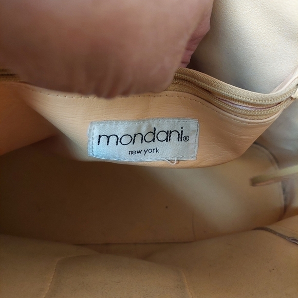 90s Mondani New York Citrus-coloured Tote Shoulder Bag - Picture 7 of 14